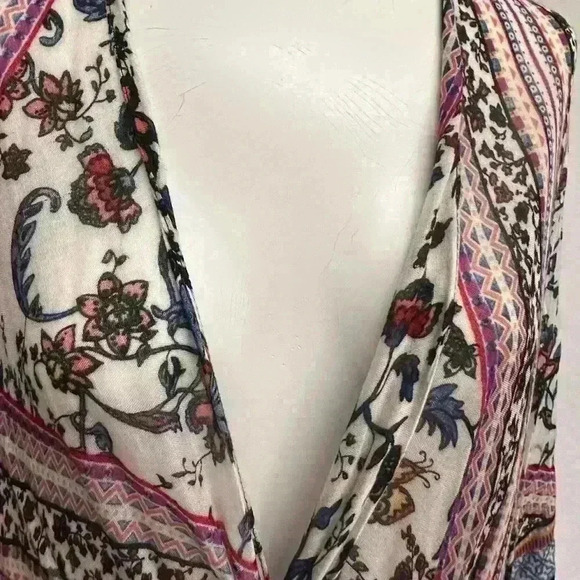 Fringe Trimmed Multi-colored Wrap/Kimono—One Size - Picture 9 of 10